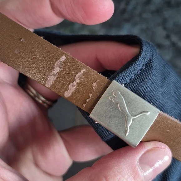 PUMA Men's Blue and Brown Adjustable Faux Suede Brim Cap | AS IS CONDITION - Picture 7 of 7